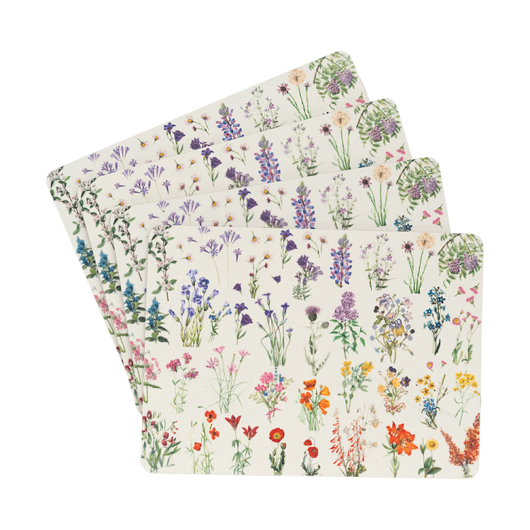 Grupo Erik Botanical Wild Flowers Σουπλά από Φελλό Πολύχρωμο SET4S01