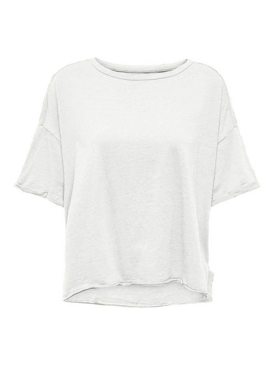 Only Damen Sport T-Shirt Weiß