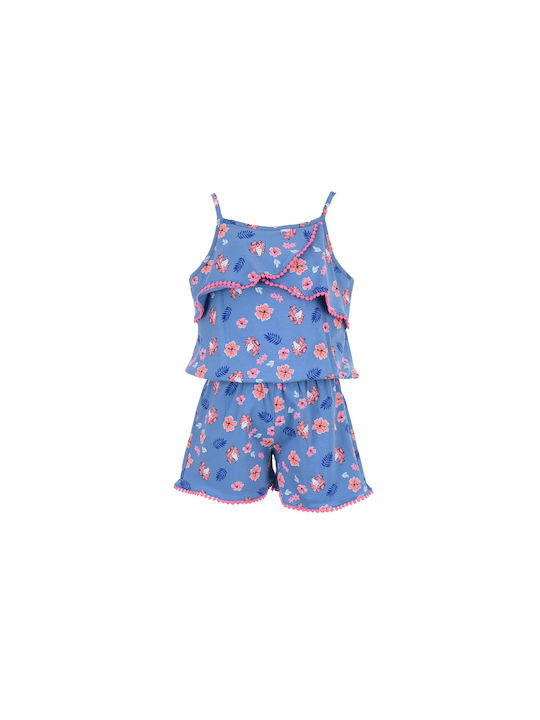 Evita Kids One-piece Fabric Shorts/Bermuda Blue