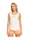 Roxy Losing My Mind Women's Summer Blouse Sleeveless White