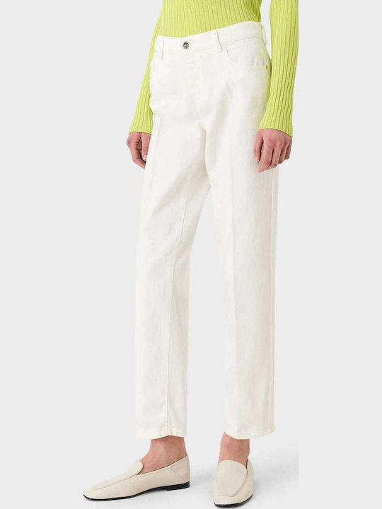 Emporio Armani Women's Fabric Capri Trousers White