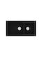 Sanitec Ultra Granite Drop-In Sink Synthetic Granite W98xD50cm Nero