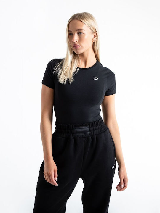 Damen Baumwollbluse Boxraw Strike- Schwarz