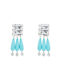 KALEIDO CRYSTALTEARS Silver plated brass earrings