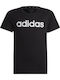 Παιδικό T-shirt Μαύρο Essentials Linear