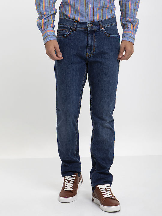 HARMOND & BLAINE Five Pocket Slim Fit Jeans in Blue