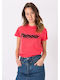Women's Knit T-shirt red - TIFFOSI