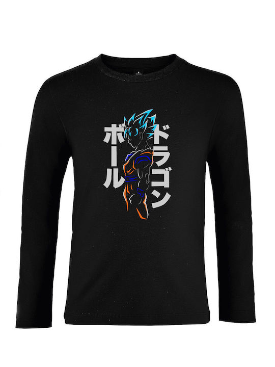 Kids Long Sleeve Unisex "Dragonball Fanart" Black