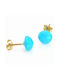 Xryssa Earrings Turquoise Studs 18k XΣ1