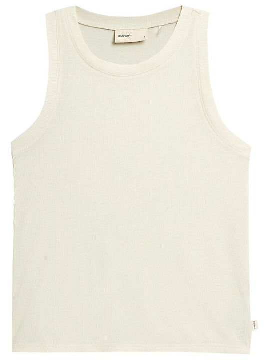 Damen Sommer Bluse Ärmellos Beige