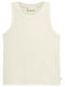 Damen Sommer Bluse Ärmellos Beige