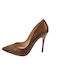 Crocodile Brown Stiletto Heels