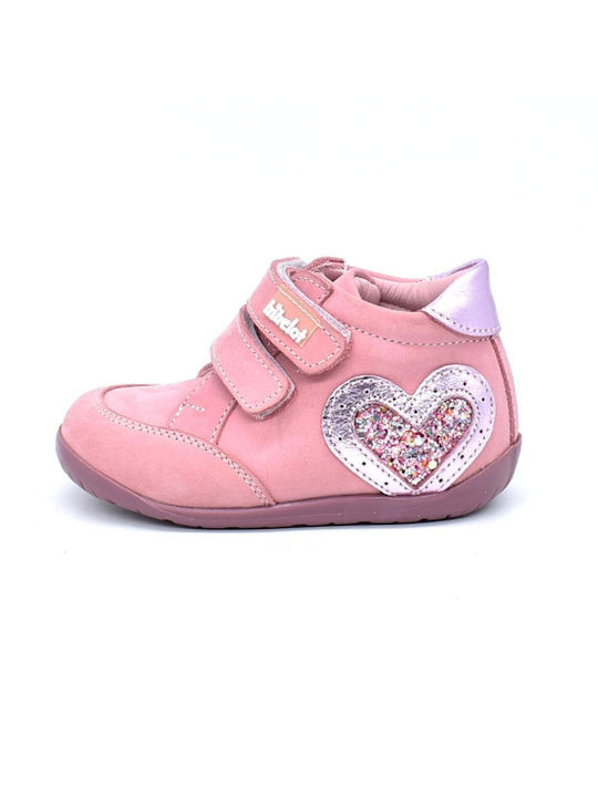 Bibelot Leather Anatomical Anatomical Boots for Girls 2121-PNK Pink