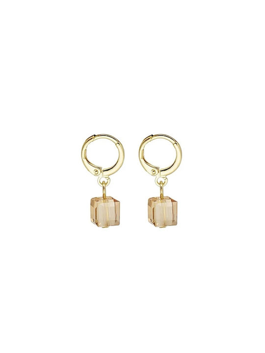 Earrings with Gold Plated Steel Stone Earrings