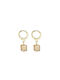 Earrings with Gold Plated Steel Stone Earrings