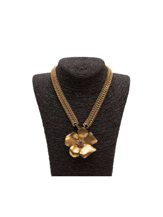 Flower necklace Anastasia Dimitriadi Gold