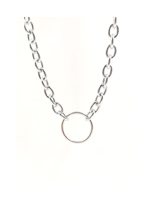 Women's Steel Necklace in Silver Color