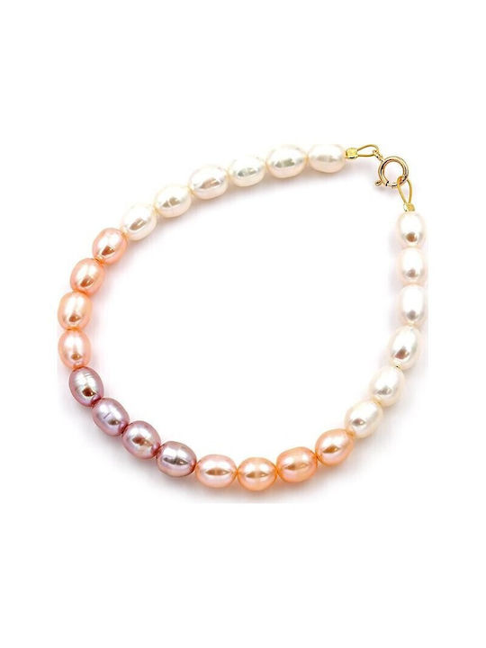 Βραχιόλι με μαργαριτάρια Fresh Water Pearl 5,5×7,0mm Κ14 111230 Pearls