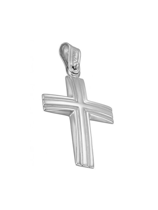 Cross in white gold ST26007F 14 Carat