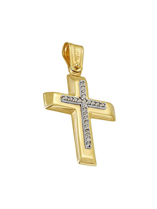 Kreuz aus 14 Karat Gold ST25587F Kreuz aus 14 Karat Gold