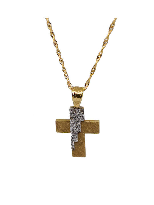 Kreuz der Taufe Gold 14 Karat