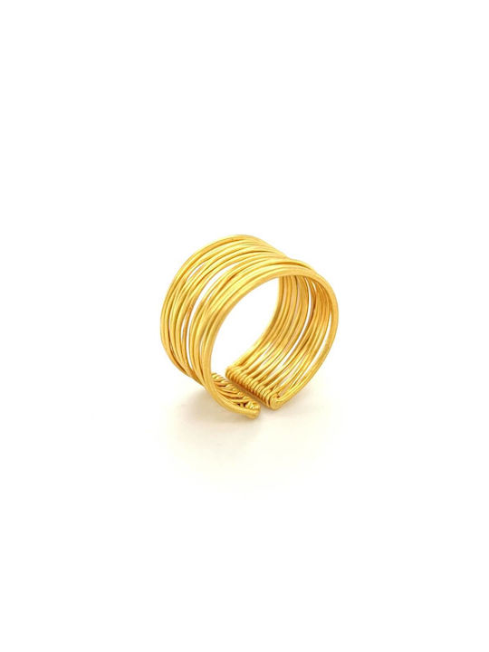 Handmade women's ring, gold K14 (585°)