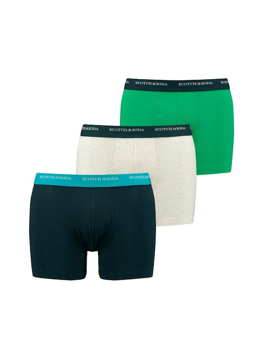 Scotch & Soda 701222704-009-020 Set of 3 Men's Boxer Underwear Navy Green