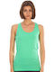 Admiral Women's Summer Blouse Sleeveless Green Cage