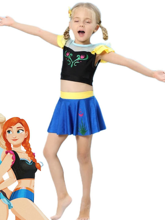 Costum de baie pentru copii Princess Anna Frozen - Albastru