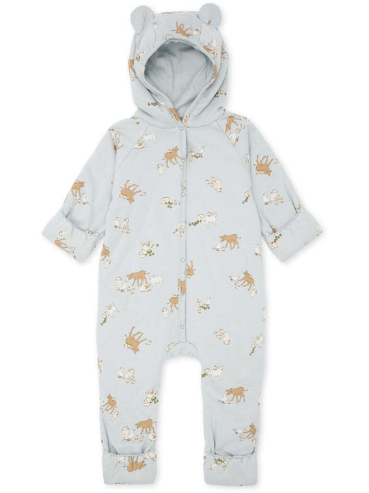 One-piece super soft hooded sweatshirt jumpsuit 100% Organic Cotton 3M-2Y Farm Konges Slojd