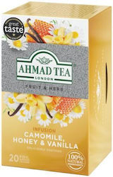 Ahmad Tea Τσάι 20 Φακελάκια 30gr με Άρωμα Χαμομήλι, Μέλι & Βανίλια