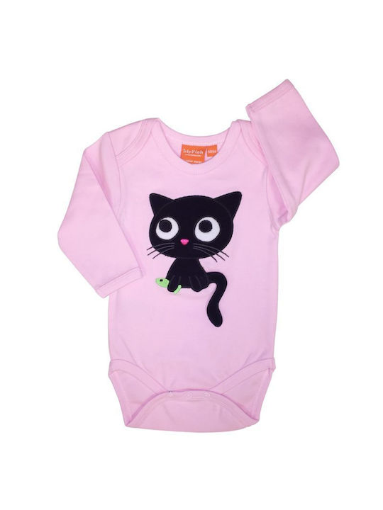 Langärmelige Shorts Katze - rosa