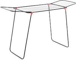 Perilla Metallic Folding Floor Clothes Drying Rack with Hanging Length 15.5m