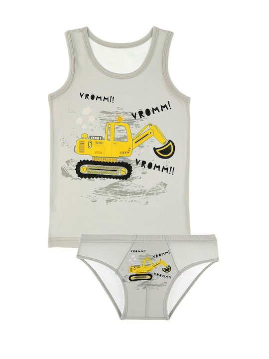 Kids Track T-shirt and briefs set Grey W211171KP2