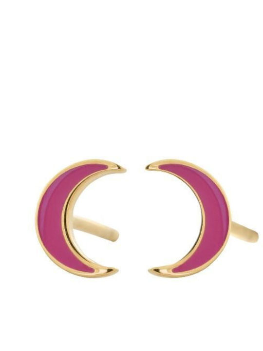 EDBLAD-Sky Studs Kids Fuchsia children's earring-Gold-plated 14K steel