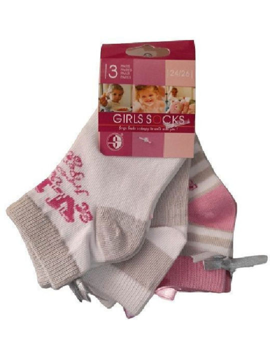 Children's socks No 24-26 triple set with bow