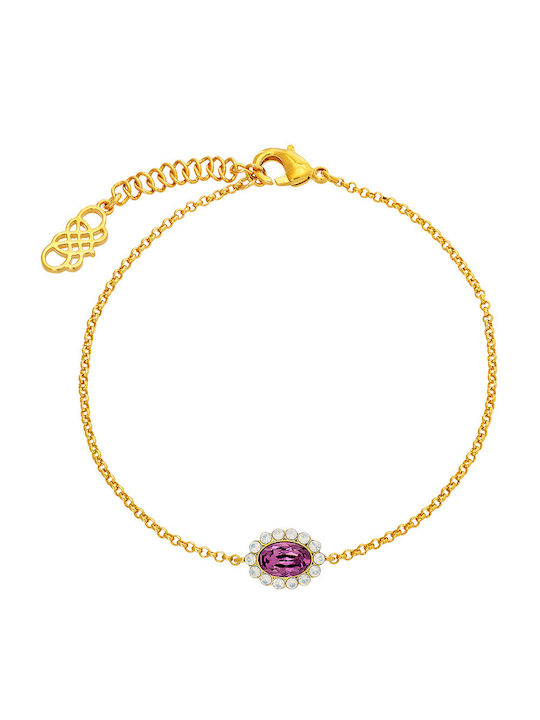 Lily and Rose-Petite Moon bracelet - Iris - Ορείχαλκος