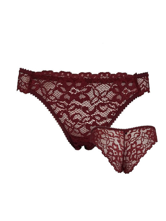 Brazilian briefs with lace Amelie Bordeaux