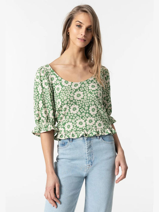 Tiffosi Tshirt Cropped Green Full print