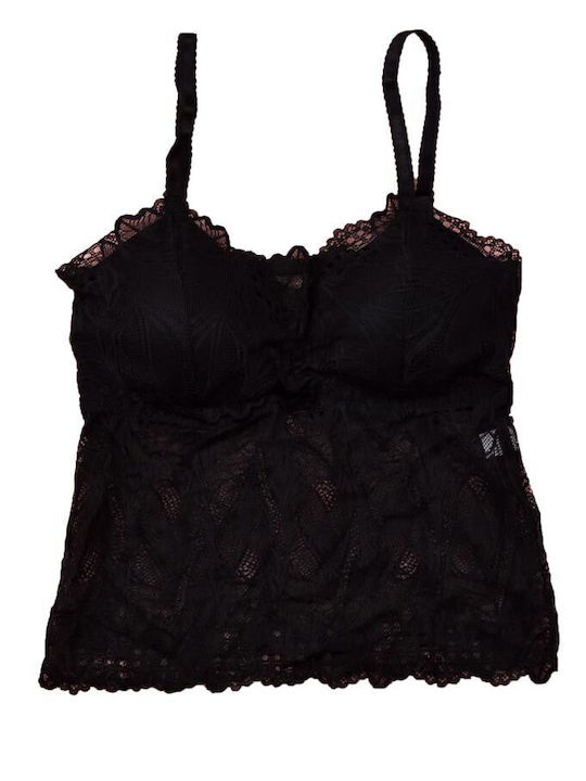 Women's bralette with lace Black 17959