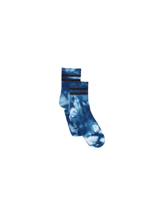 Tie Dye Socks Γυναικείες κάλτσες με σχέδιο σε Μπλέ χρώμα