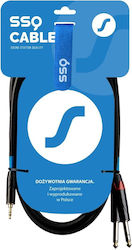 Sound Station Quality (SSQ) MIJM3 Cable 2 x 6.3mm male - 3.5mm male 3m (SS-1815)