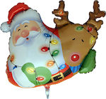 Μπαλόνι foil Άγιος Βασίλης με Ρούντολφ 36" Qualatex
