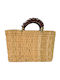 Handmade straw bag 34x22x13cm