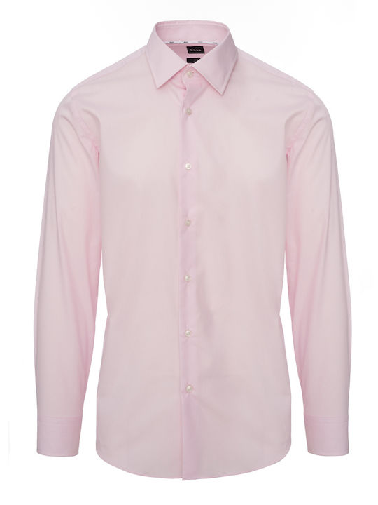 Hugo Boss Men's Shirt with Long Sleeves Pink