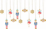 Gift tags Nutcracker, Set of 12 pieces.