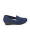 Damen Slipper Mokassin Loafer JIM 608-55 Blau