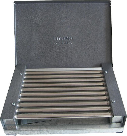 Rubino EC-0 9K Настолна Електрическа Скара с Решетка 900W Неръждаема с Капак 31x22.5см