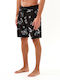 Men's Swimwear Bermuda Pr324-Black with Patterns