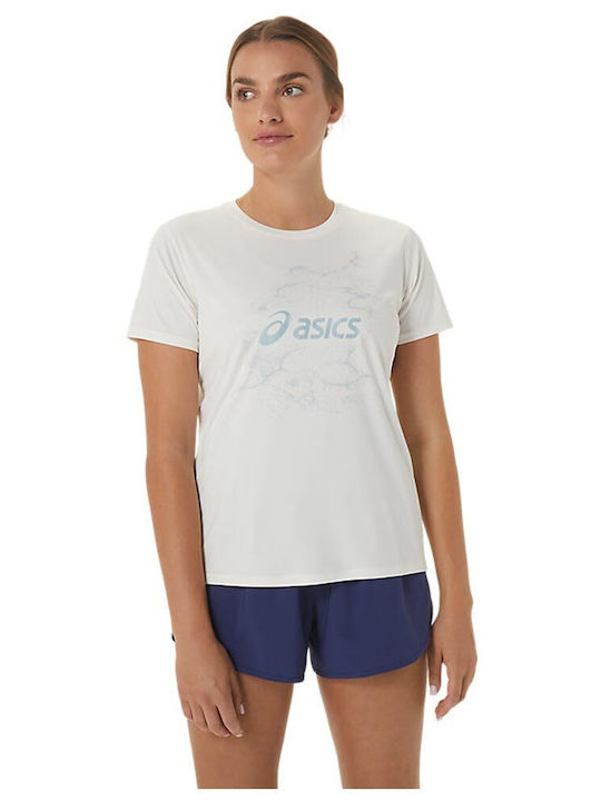 ASICS Damen Sport T-Shirt Weiß